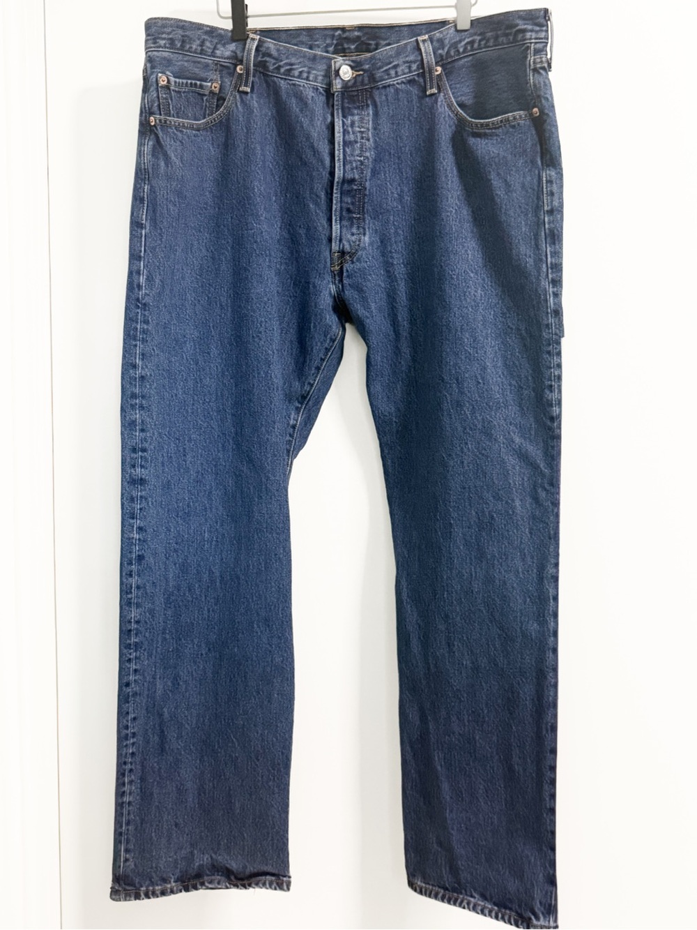 Levi’s 501 Men’s Jeans W42 L32 Blue 100% Cotton Button Fly Straight Leg